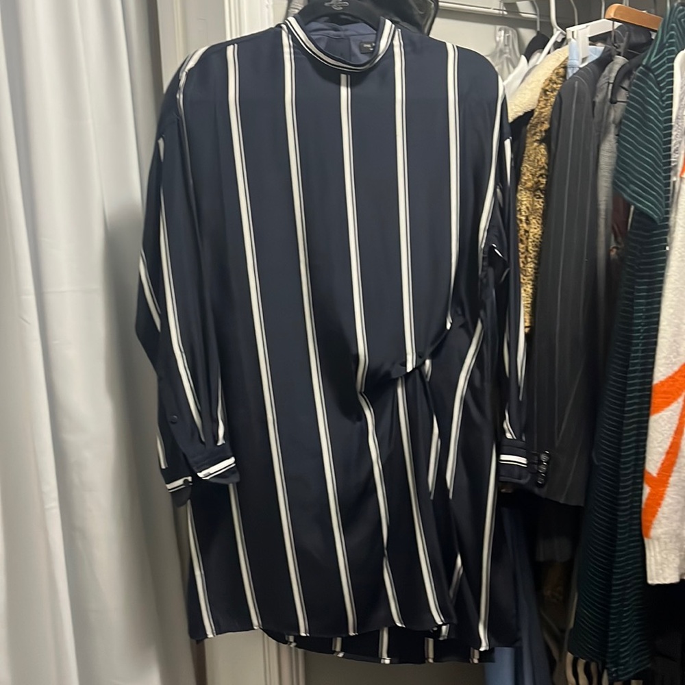 Rag & Bone Silk Striped Shirt Dress